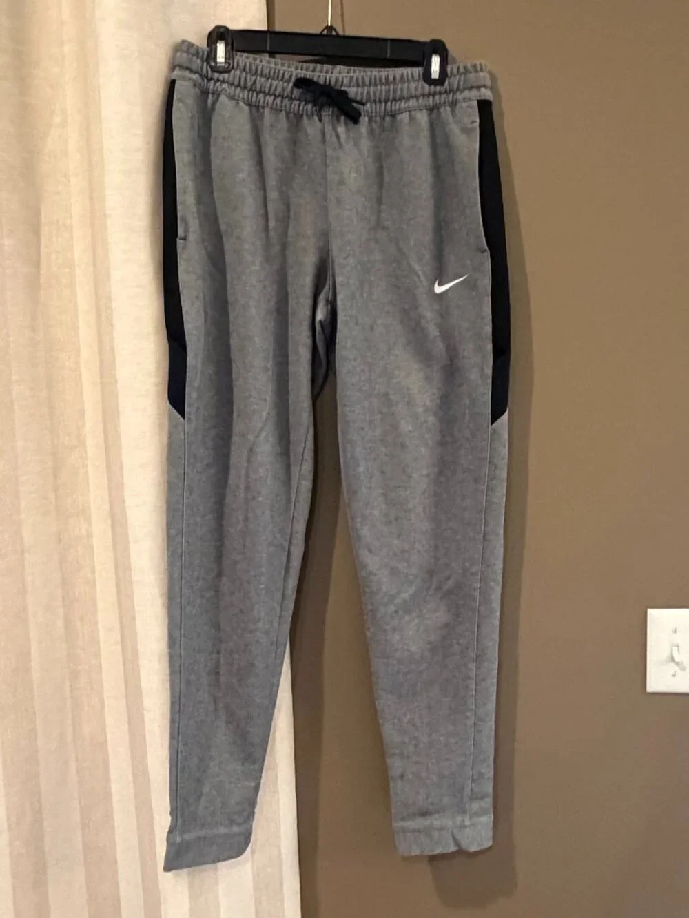 Women's Nike Showtime Therma Flex Basketball Pants Black Gray, Size Large